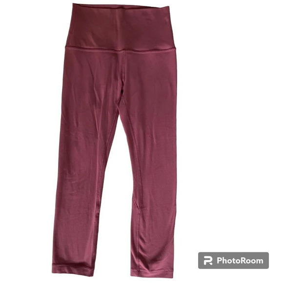 LULULEMON Align Crop *21" Nulu High Rise Yoga Leggings  So Merlot Size 4 - Picture 4 of 13